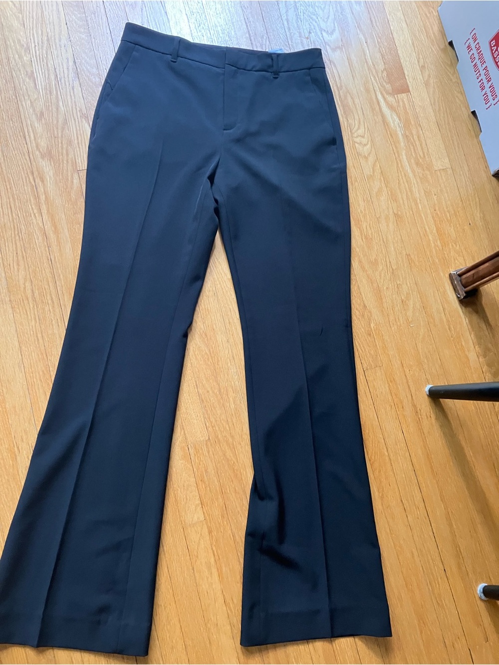 Banana Republic Black wide leg dress pants contemporary Minamilist office